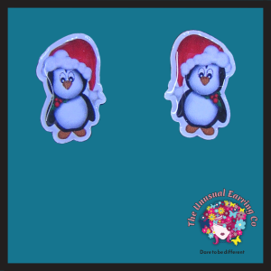 Penguin in Santa hat