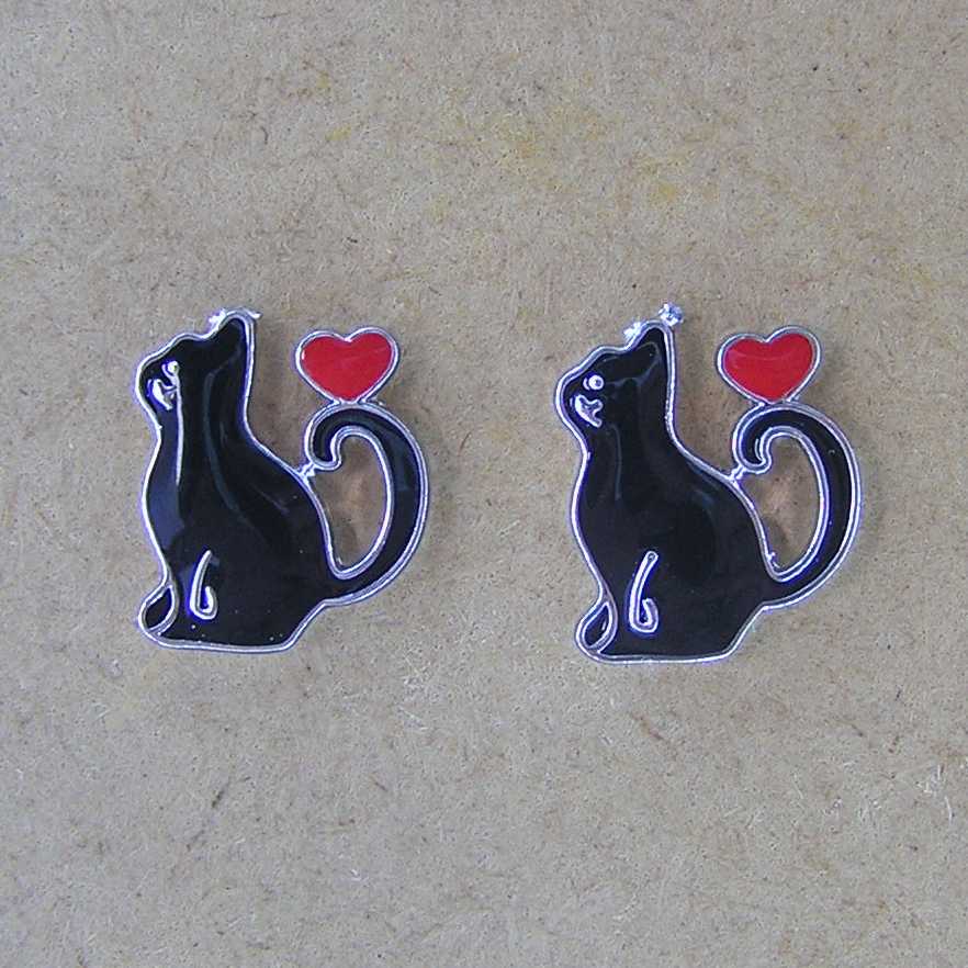 Black Cat with Heart